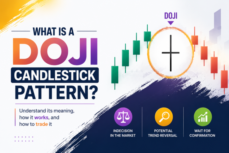 A technical stock chart demonstrating how to combine candlestick patterns with RSI to identify high-probability market entries.