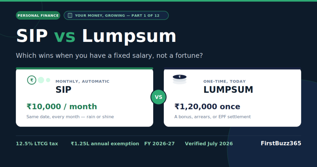 SIP vs lumpsum investment comparison chart for Indian investors”