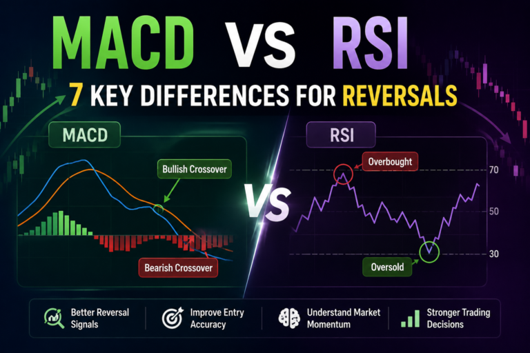 MACD vs RSI Indicator comparison for identifying market reversals